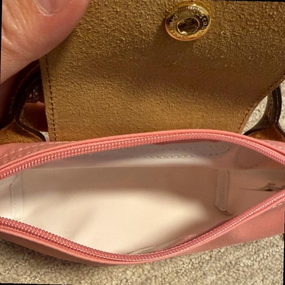 NWT Longchamp Le Pliage Pink Cosmetic Bag | Stylish & Durable Case - Picture 5 of 7